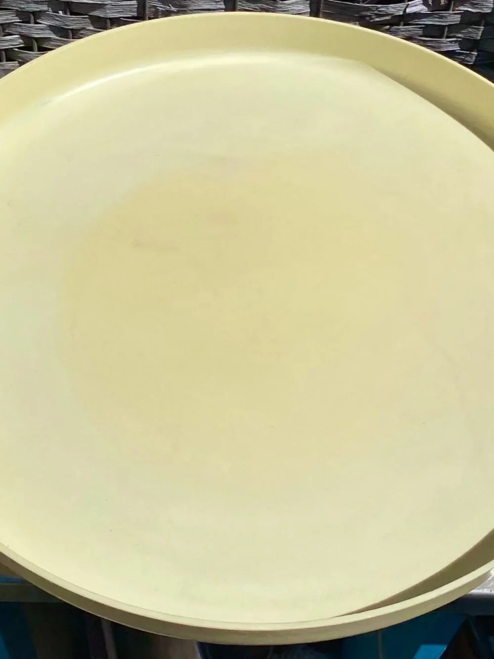 RARE Denmark Large Pale Yellow Melamine Plastic Tray Danish Ikea (?) Vintage